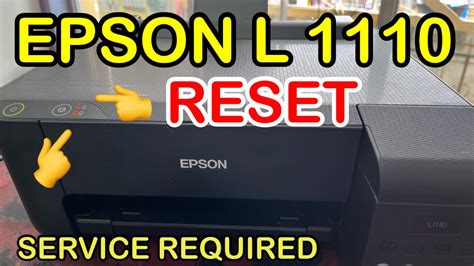 HOW TO RESET EPSON L1110 .
